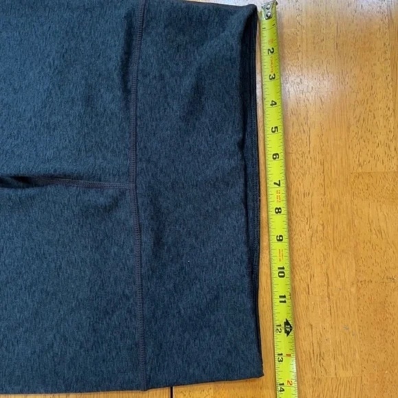 Joy Lab High Waist Crop Knotted Charcoal Gray Stretch Pull On Leggings, Size M - Picture 9 of 10